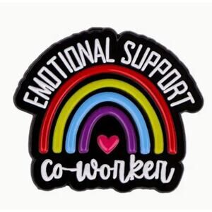 Emotional Support Coworker Enamel Pins 429-2